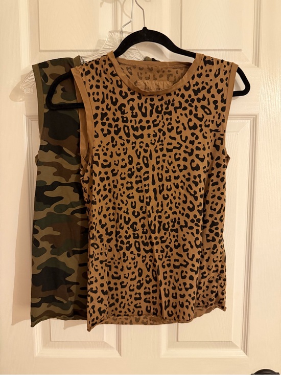 Nili Lotan Tops - NILI LOTAN 2  Print Sleeveless Tank Top - camo & leopard